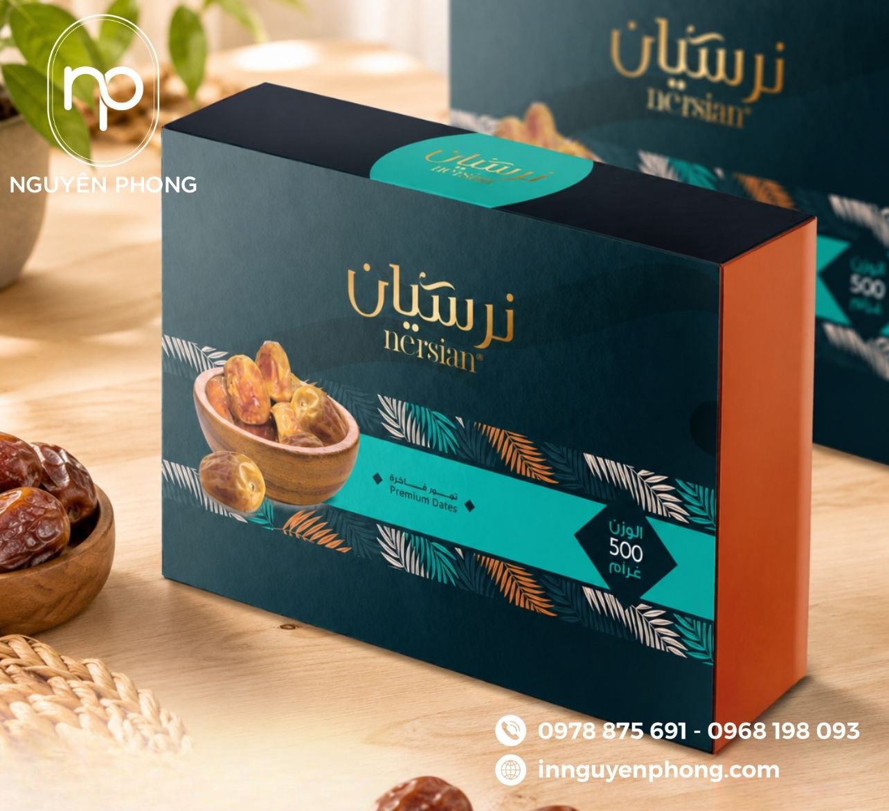 Mẫu in hộp chà là theo yêu cầu 